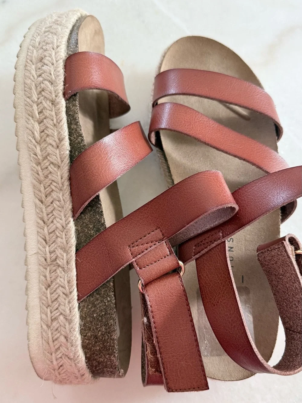 New Reactions Espadrille-Style Strappy Platform Sandals